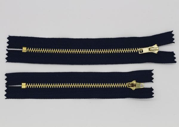 3# Auto Lock Slider Metal Dress Zips , Standard Y Teeth Heavy Duty Metal Zippers