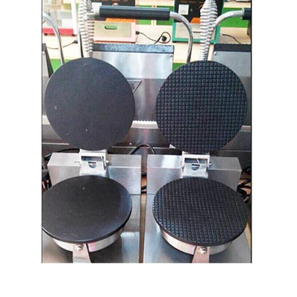 Double Head Ice Cream Base Egg Roll Pizza Cone Waffle Cone Maker Waffle Maker