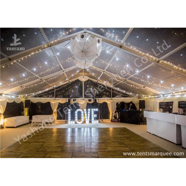 Clear Top Cover Outside Aluminum Luxury Wedding Tents Different Lightings