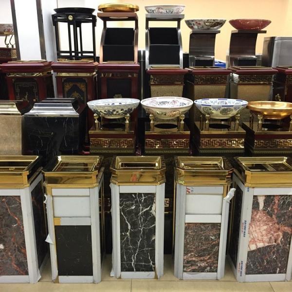 Оборудования гостиничного сервиса гостиничного номера/бочонок земной золы нержавеющей стали с цветом золота открытого верхнего Аштрай Титанюм