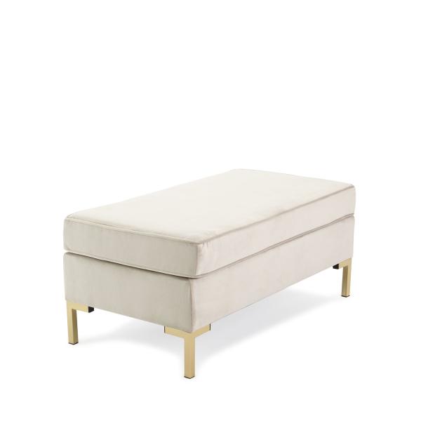 X style stainless steel upholstery velvet ottoman for wedding living room furniture