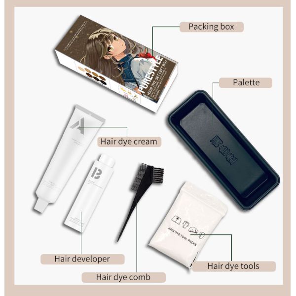 Coloration Permanente Cheveux à Domicile Sans Ammoniaque Formule à Base de Plantes pour Hommes et Femmes