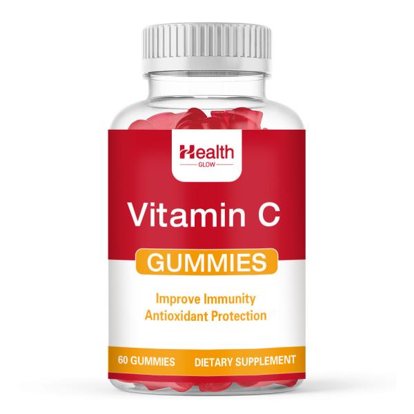 Health Glow 500mg Vitamin C Immune Booster Gummies Antioxidant 60ct