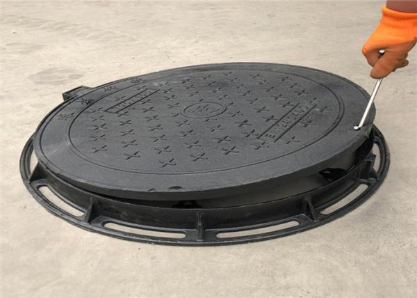 High Strength Ductile Iron Manhole Cover Grey Black Color Eco Friendly