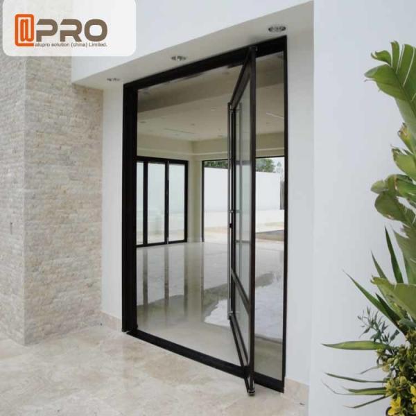 Living Room Bedroom Large Aluminum Pivot Doors Anti - Burglar Sound Insulation Glass pivot door,pivot glass door hinge,