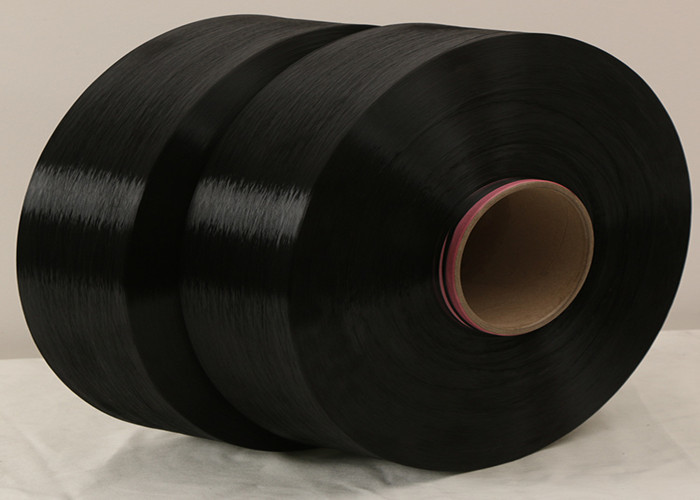 DDB / Dope Dyed Polyester POY Yarn 250D , Black Polyester Core Spun Yarn For Knitting