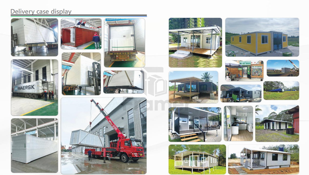 30ft Sloping Roof Expandable Folding House with 56m² Building Area, Fully Galvanized Steel Structure, and Customizable 3 Bedroom Layout