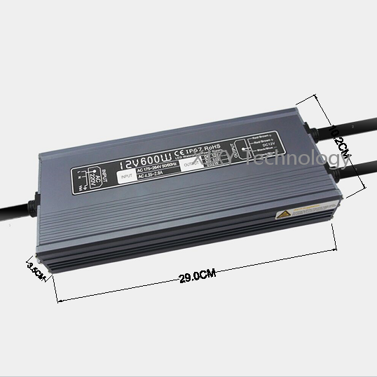 50A 12V 600W Power Supply Waterproof LED Driver Buried Light Box