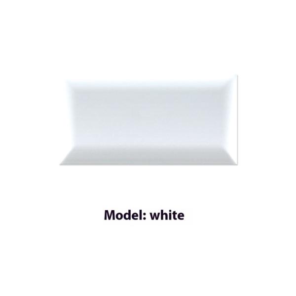 White Glossy Ceramic Wall Tiles 75x152mm for Kitchen Bathroom