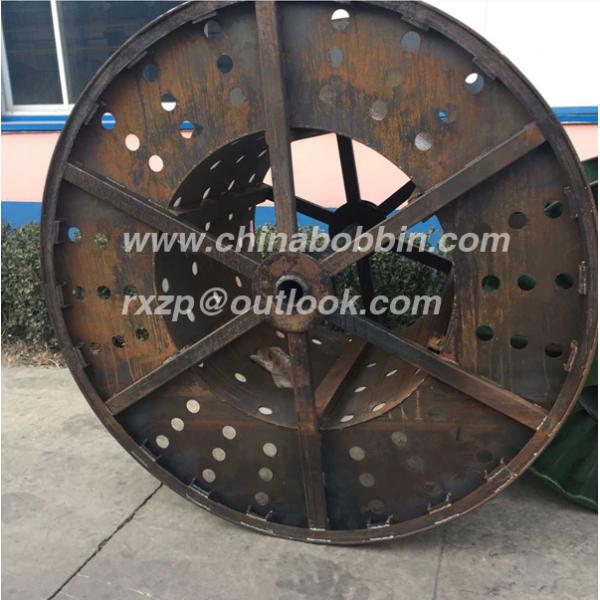 Pressed steel bobbin cable spool for steel wire cable copper corrugated bobbin cable steel