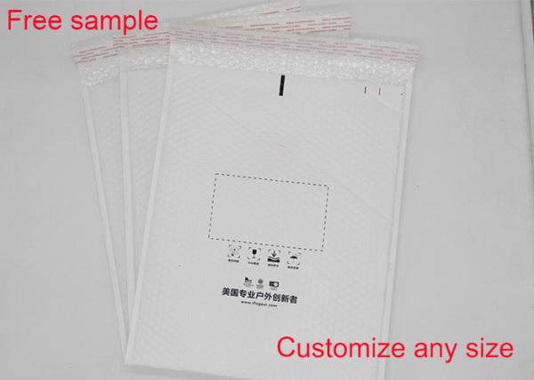 White Print Poly Bubble Mailers 8.5 * 11 Inch Self Adhesive Seal With Matt Surface