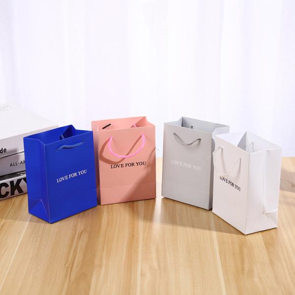 Custom Recycled Art Paper Gift Bags 12x8x4in with Logo Printing