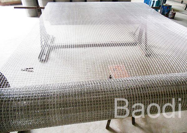 Square Steel Screen Mesh For Construction , Aluminum Woven Wire Mesh Screen 
