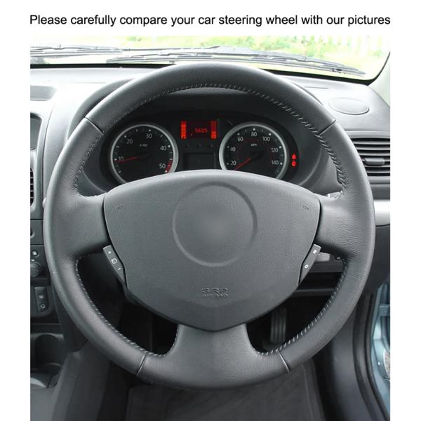 MEWANT For Renault Clio 2 Twingo 2 Logan 1Sandero 1 New Fashion Fashion Automobile Vehicles Steering Wheel Cover Pu Leather