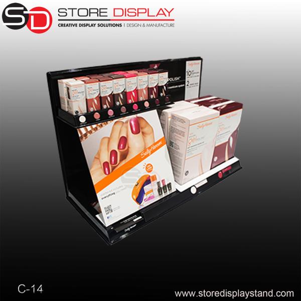 nail polish bottle counter display showbox from factory customized