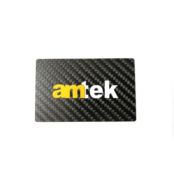 печатание Silkscreen волокна CR80 углерода визитных карточек металла черноты 0.5mm Matt