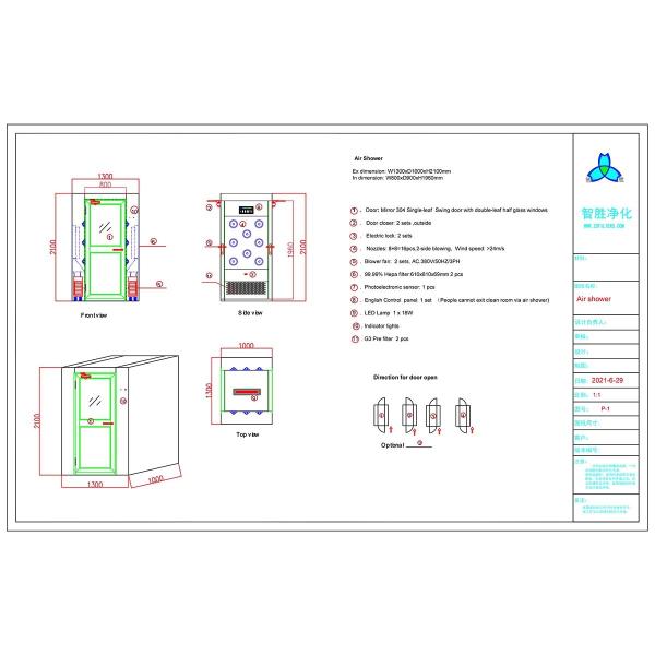 Les portes du miroir SS304 aèrent la pièce de douche pour le célibataire