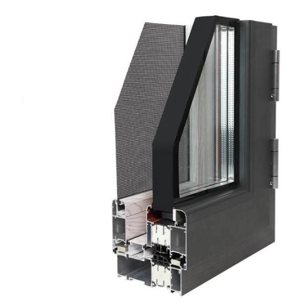 Thermal Break Clear Glass 1.4mm Aluminum Double Glazed Windows