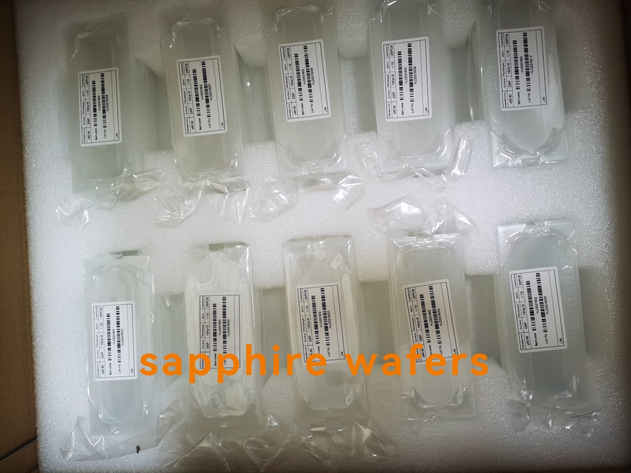 Пропускаемость DSP/SSP окна сапфира вафли сапфира Dia50.8mm Thic100+/-15um высокая оптически