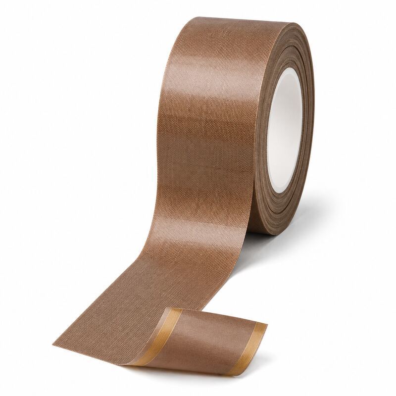 PTFE Zone Tape / Edge Adhesive PTFE Tape / Adhesive-Free Center Heat Sealer Tape with Silicone Adhesive and PTFE-Coated Fiberglass for Impulse Sealers and Packaging Machines