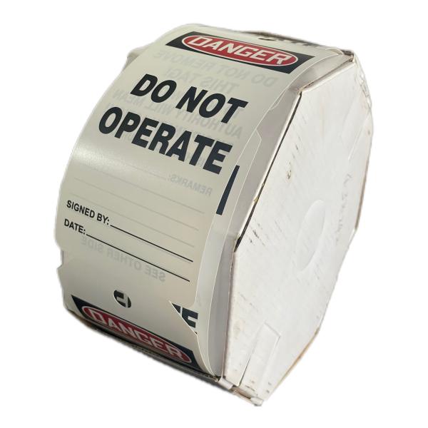 Etiqueta de peligro de plástico Rectángulo a prueba de agua Etiqueta de plástico escrita