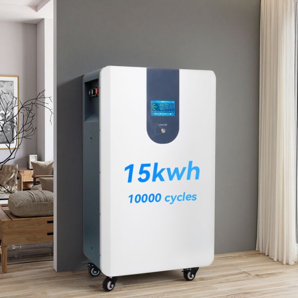 15kWh 10000 Cycles Wall Mounted LiFePO4 Battery for Solar Energy Storage Lithium Ion Pack