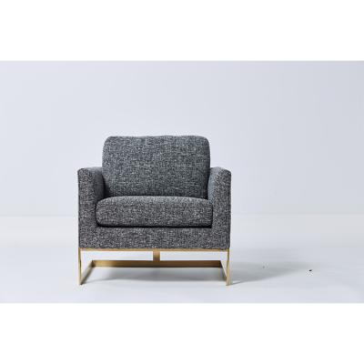 Modern Style Living Room Couches , Natural Linen Material Fabric Grey Couches
