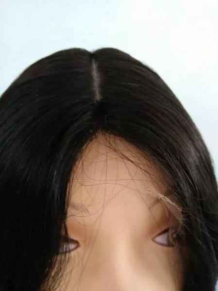 16 Inches Single Knots Lace Front Eueopan Virgin Hair Jewish Wigs Natural Hairline