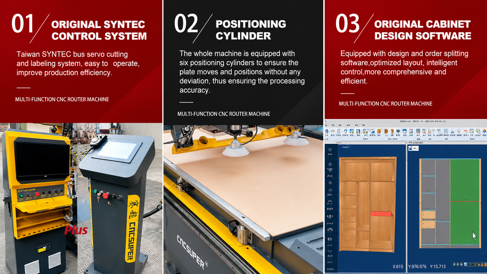 ATC Nested CNC Router For Panel Furniture / Office Furniture Production