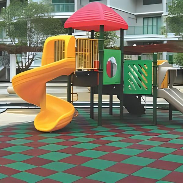 Rubber Outdoor Gym Floor Tile For Indoor Non Toxic Playground Rubber Flooring