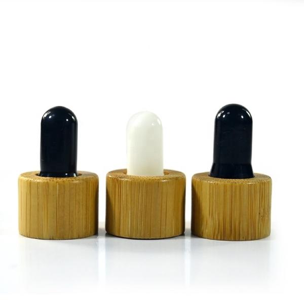 бамбуковая косметическая упаковывая бутылка капельницы плоской формы 30ml стеклянная
