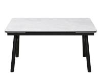 Table à manger extensible en céramique de 1400 mm de long avec base en fer