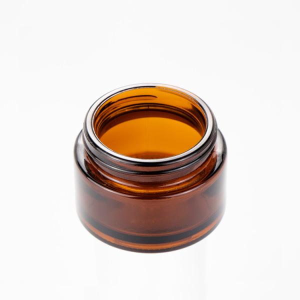 Black Refillable Glass Cream Jars 15g 20g 30g 50g 100g Round Small Amber Glass Jars