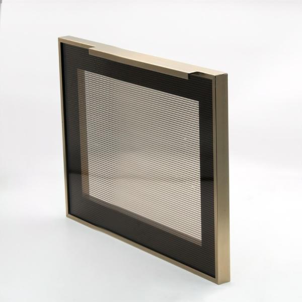Quadro de Matte Black Kitchen Cabinet Aluminum para o vidro da porta de armário