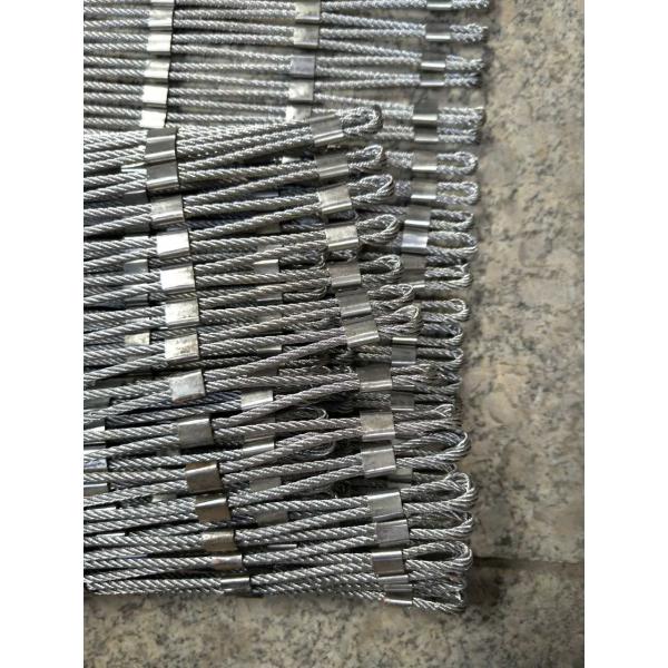 Stainless Steel Wire Rope Ferrule Mesh Black / Silver Excellent Heat Resistance