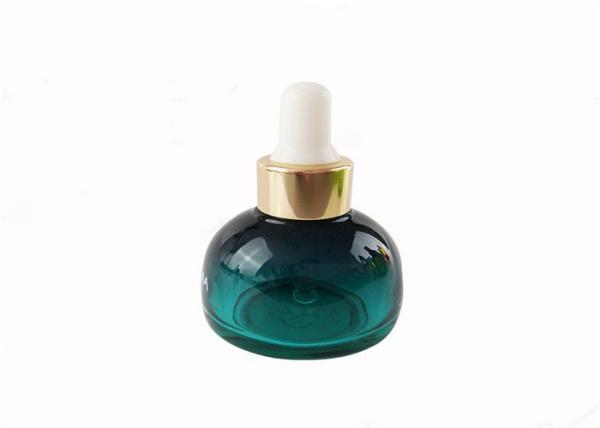 30ml Luxury Turquoise Dome Glass Dropper Bottle For Cosmetic Packing