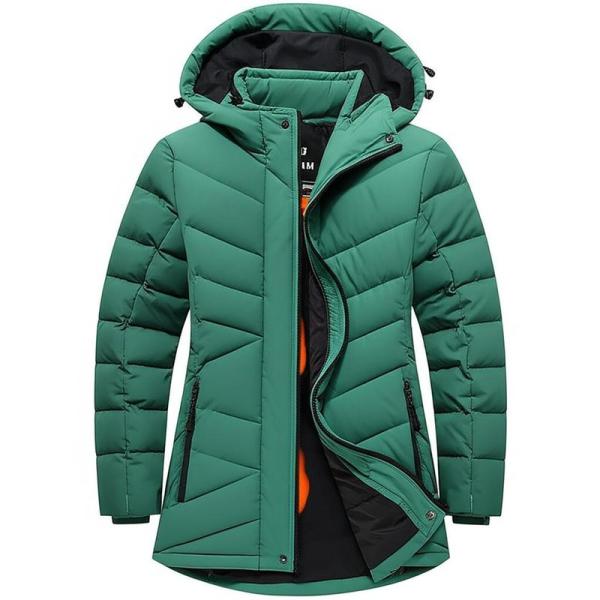 Stay Warm with Waterproof Woman Winter Coat featuring Self-heating Lining and Long Sleeves