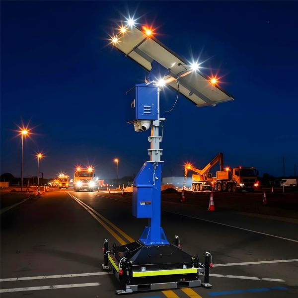 Remote Monitoring Solar Light Tower Campus Perimeters and Commercial Facilities  Mobile Solar Light Tower