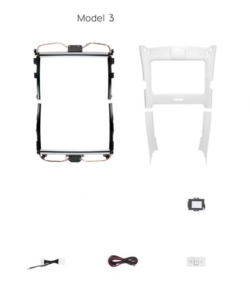 Montagem de cortina de sombra de telhado elétrico original para Tesla Model 3