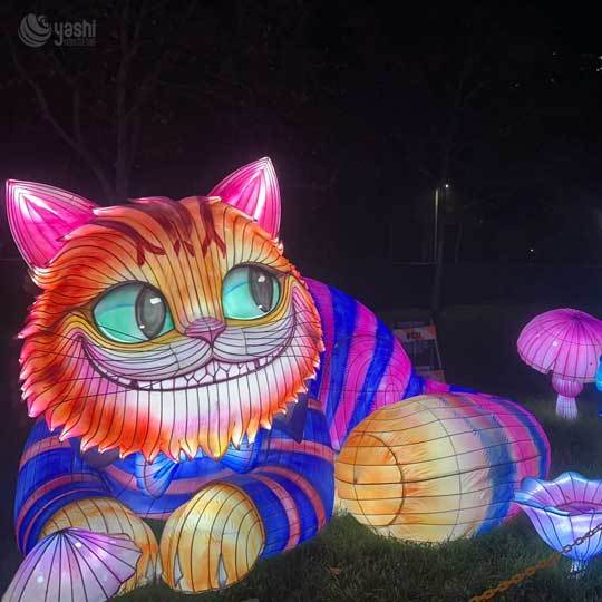 Custom Festival Lighting Animal Sculpture Lantern Eagle LED Light for Outdoor Zoo Park Decoration