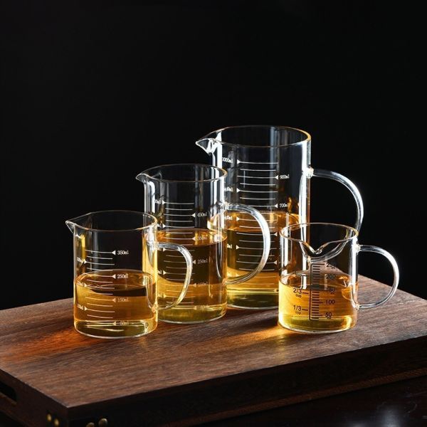 Multi Purpose Single Wall Glass Mug Heat Resistant High Borosilicate Measuring Cup