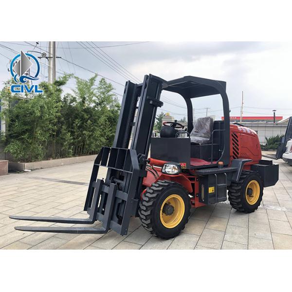 2WD / 4WD Off - Road Forklift 3/4/5 Ton Diesel Multifunctional Truck For Big Engine Pallet Stackers Color Option
