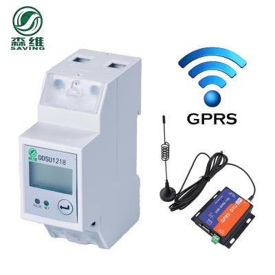 medidor de poder do medidor da energia do trilho do ruído da fase monofásica de 2W 0.3kg 2p 1 módulo da fase GPRS