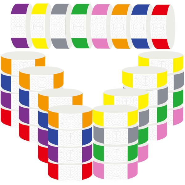 Cheap PP Paper Event Wristbands Logo Printed Water Resistant And Tear Resistant  Wrist Bracelet
