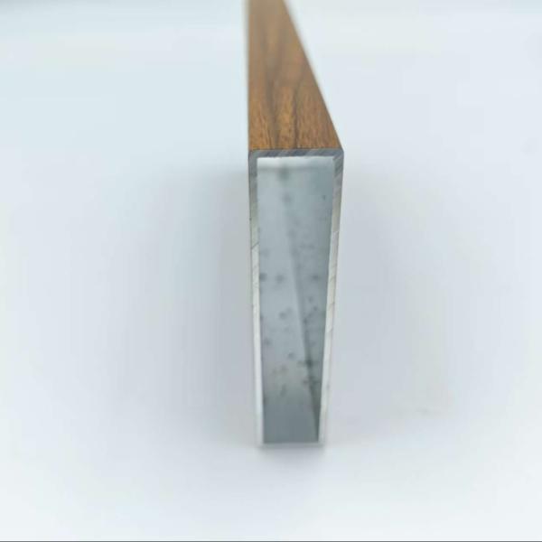 Square Wood Finish Aluminium Profiles  For Decorating Exterior Walls / Fences