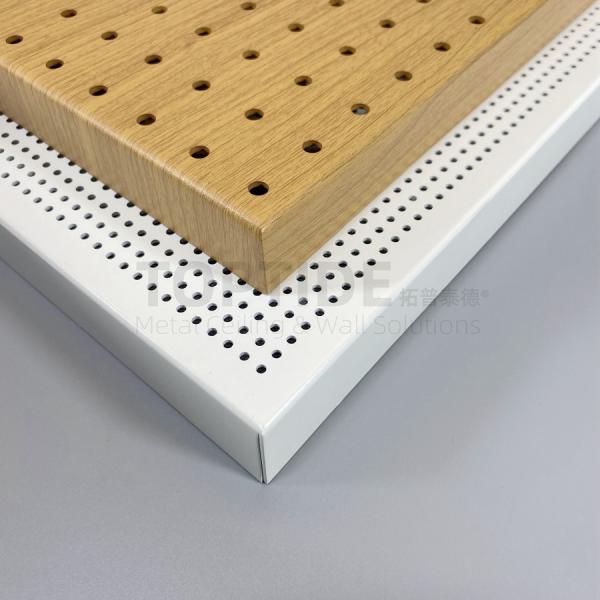 Commercial Architectural Aluminum Metal Perforated Ceiling Tiles With Simple Suspension System