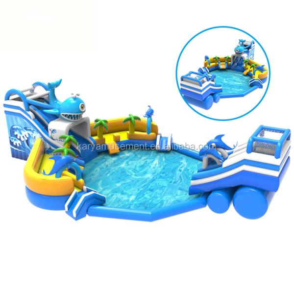 Oversize Swimming Pool Inflatable Combo Round Pool Water Park for Kids Amusement