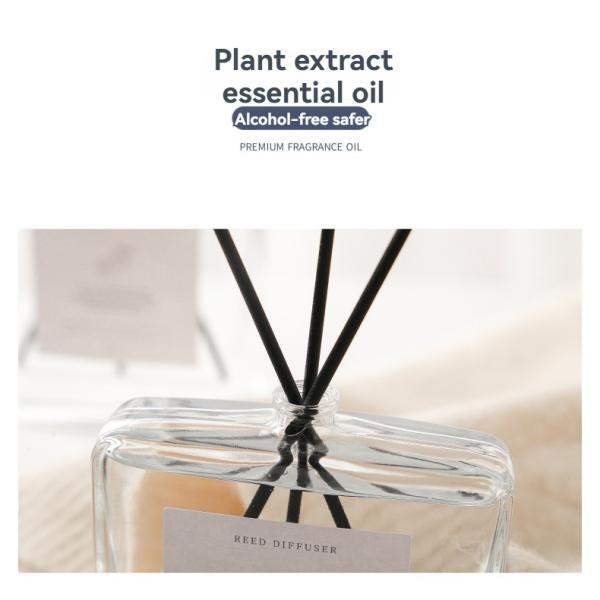Private Sustainable Liquid Stick Glass Bottle Reed Diffuser for Bedroom Aromatherapy