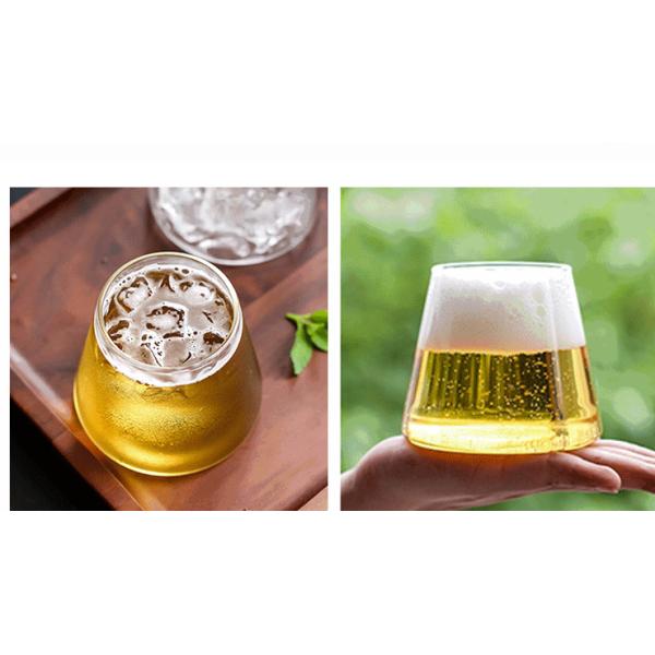 Bar / Cafe Mount Fuji Glass Cup , Durable Cold Resistance Glass Juice Mug