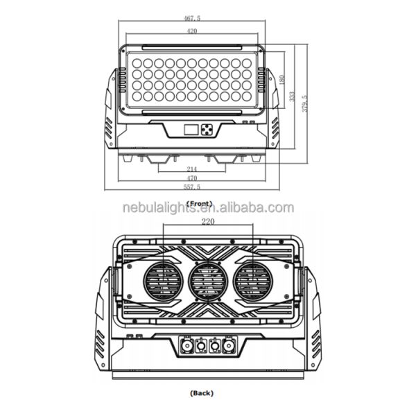 Outdoor 60x10W LED IP65 RGBW Wall Wash Washer Stage Flood Architecture Building City Color Light